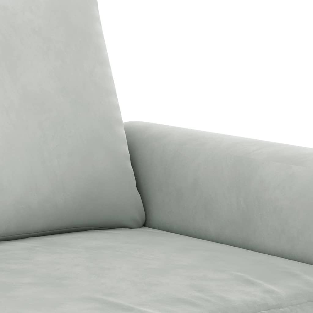 Light Gray Velvet 2 Piece Sofa Set F824