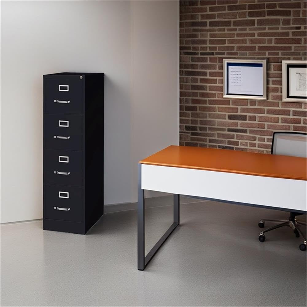 4 Drawers Black Metal Filing Cabinet T53836