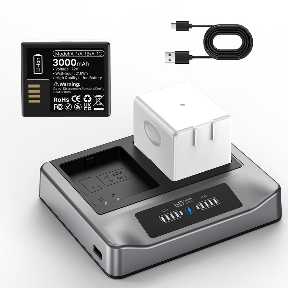 2-Pack Rechargeable Batteries with Charging Station S23400