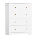 White 4 Drawer Wood Dresser H893