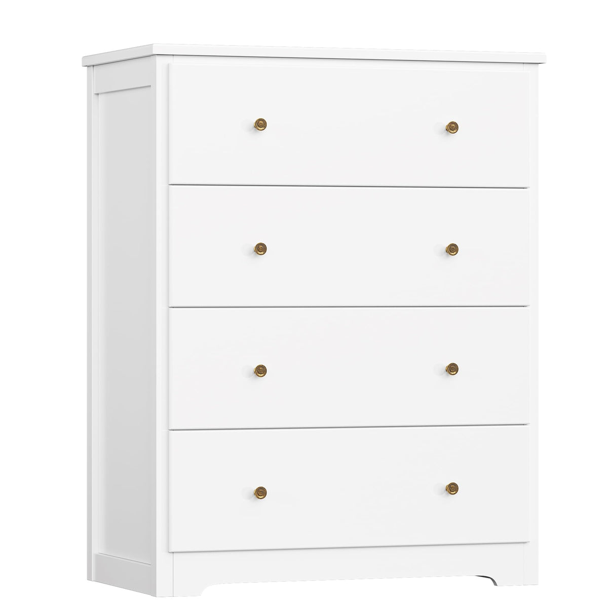 White 4 Drawer Wood Dresser H893