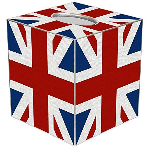 Union Jack Wood Tissue Box Cover S25709