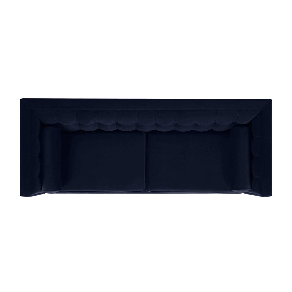 Dark Navy Blue Performance Velvet Tufted Sofa M97983