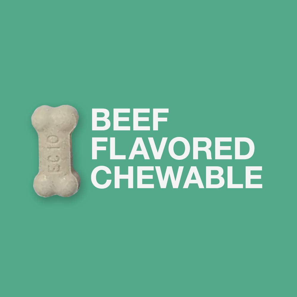 Chewable Dewormer for Small Dogs, 2-25 lbs, 4 Tablets S1939