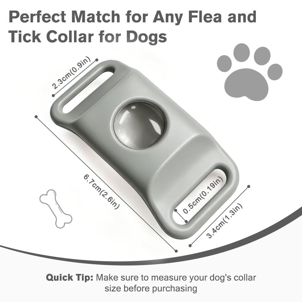 Flea and Tick Pendant for Dogs with 2 Silicone Buckles 4 Refills T280