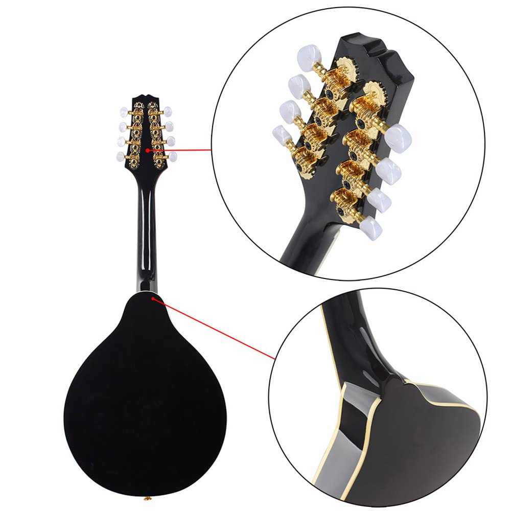 8 Strings Electric Mandolin with Cable and Cleaning Cloth J90289