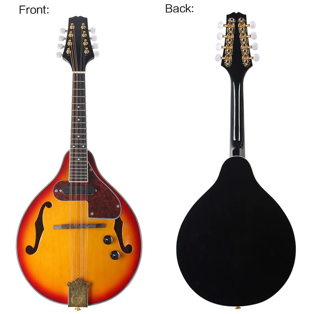 8 Strings Electric Mandolin with Cable and Cleaning Cloth J90289