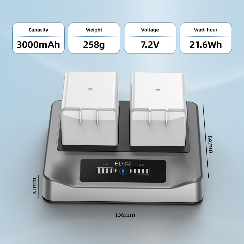 2-Pack Rechargeable Batteries with Charging Station S23400