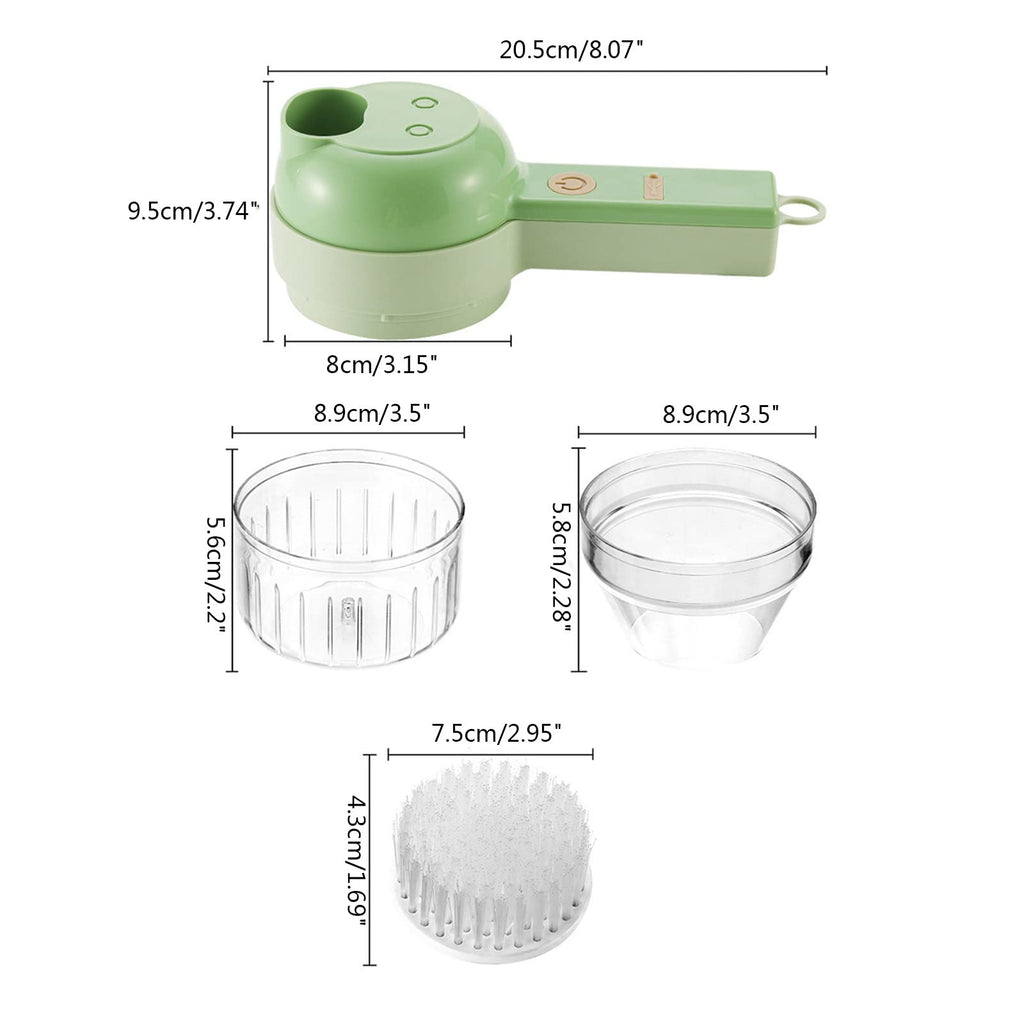 4 in 1 Handheld Electric Vegetable Cutter Set A666
