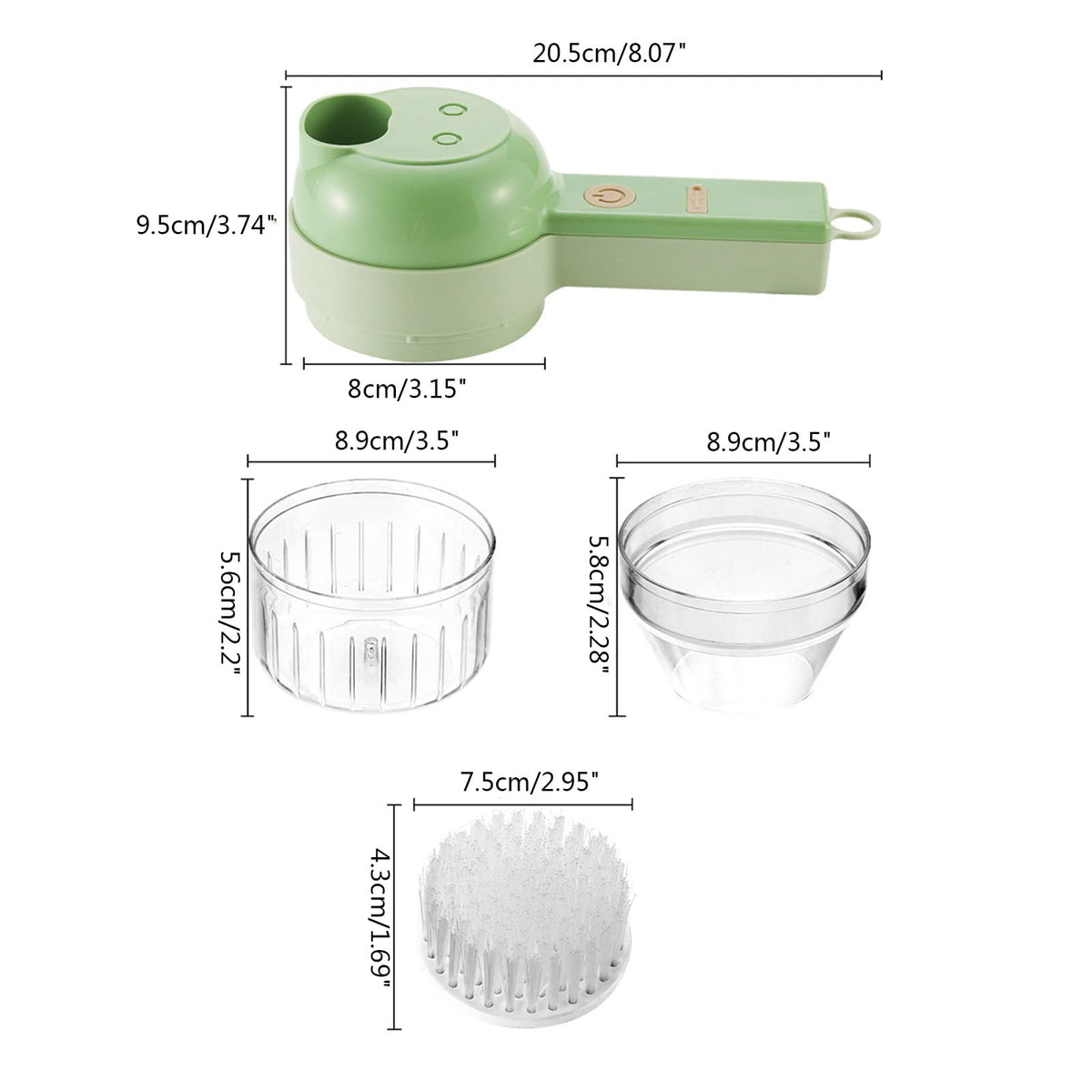 4 in 1 Handheld Electric Vegetable Cutter Set A666