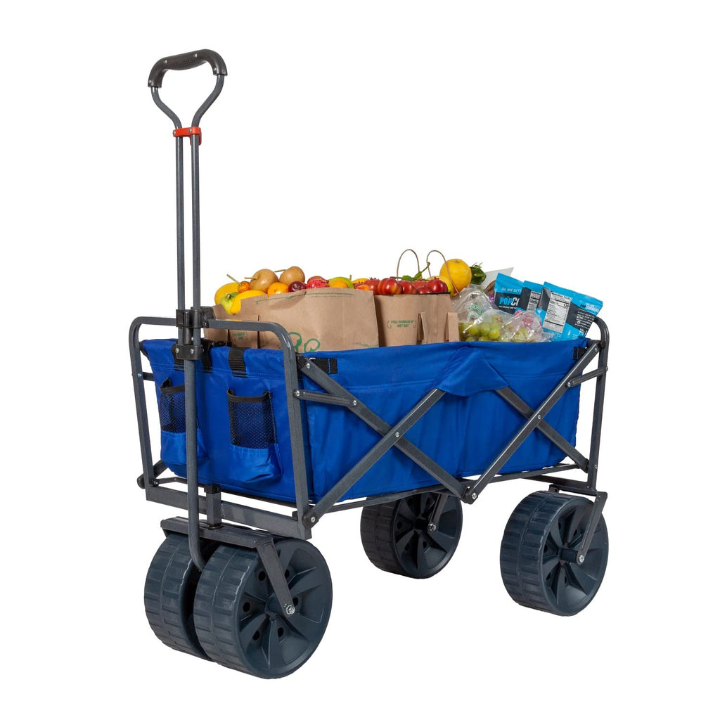 Blue Black Collapsible All Terrain Utility Beach Wagon Cart F1891