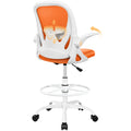 Tall Ergonomic Drafting Chair with Flip-up Armrests and Footrest Ring U42658