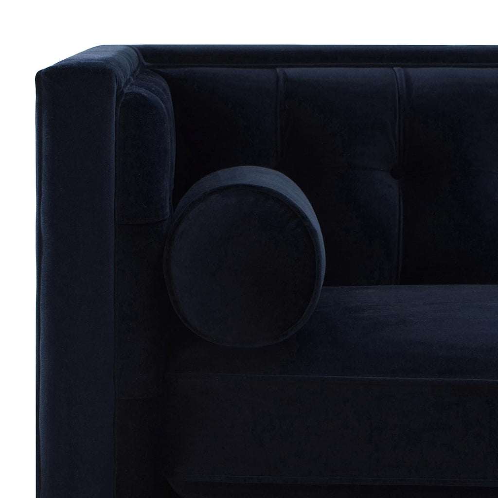 Dark Navy Blue Performance Velvet Tufted Sofa M97983