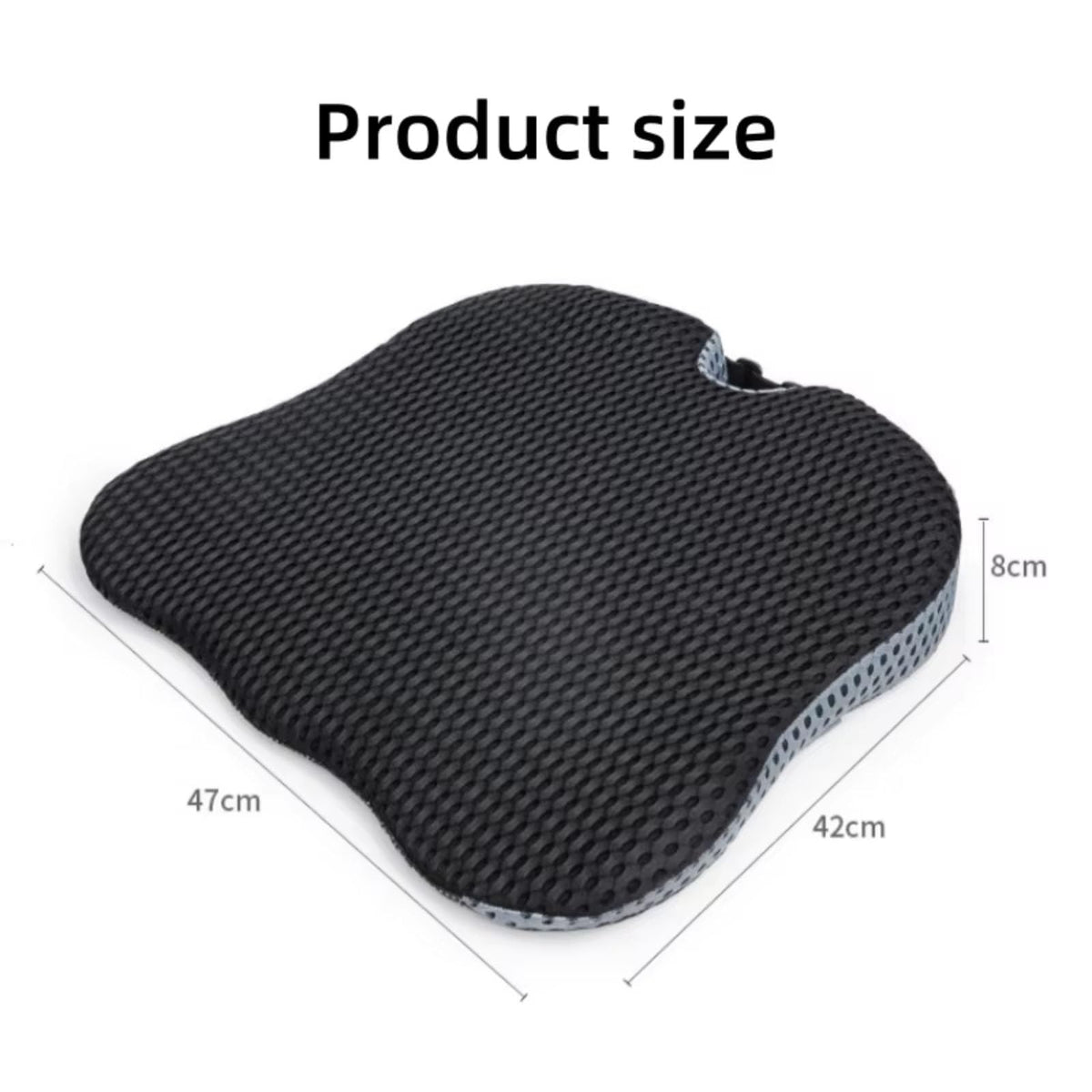 Memory Foam Booster Cushion Wedge Grey Y9749