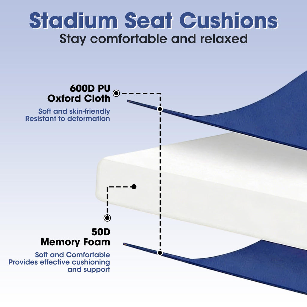 Portable Waterproof Oxford Foldable Stadium Seat Cushions 2PCS N937476