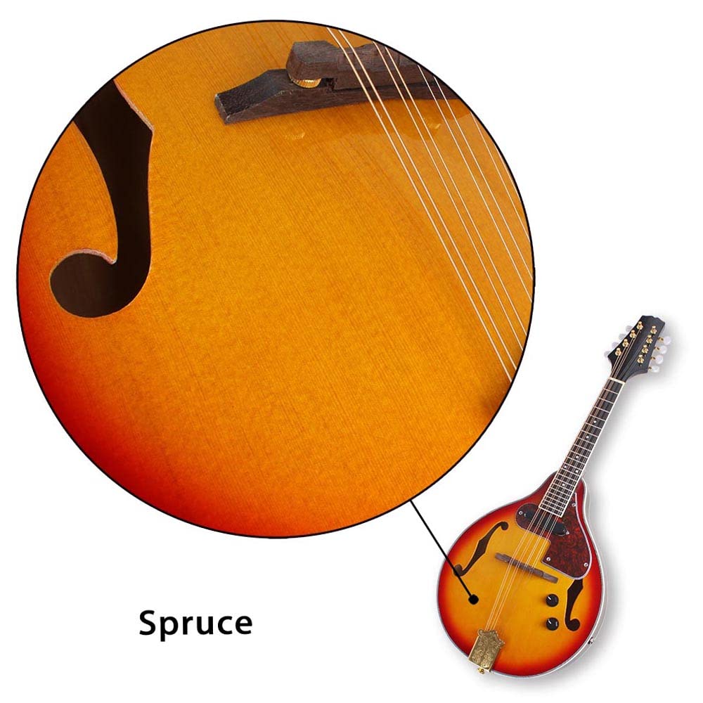 8 Strings Electric Mandolin with Cable and Cleaning Cloth J90289