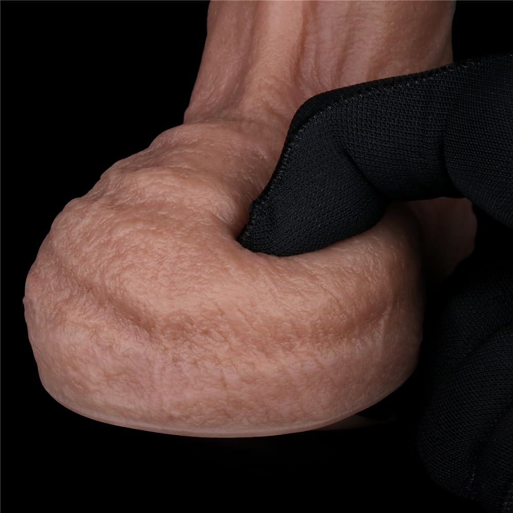 8.5" Realistic Uncut Dual Density Silicone Dildo with Suction Cup V225
