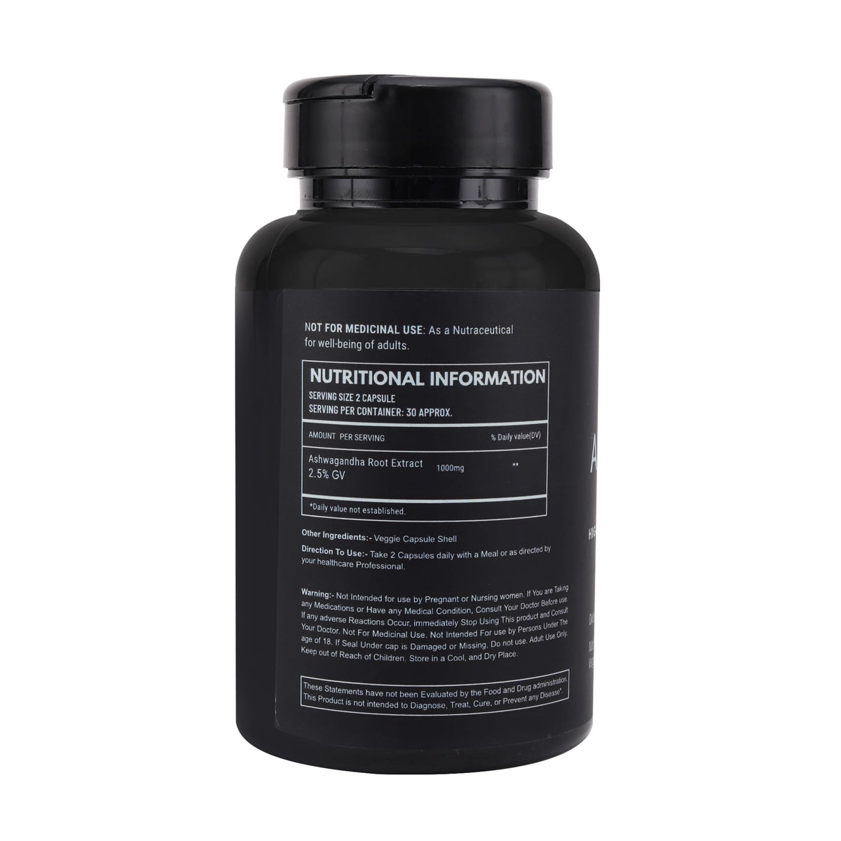 Ashwagandha 1000mg Vegan Non-GMO 60 Veg Capsules E2889