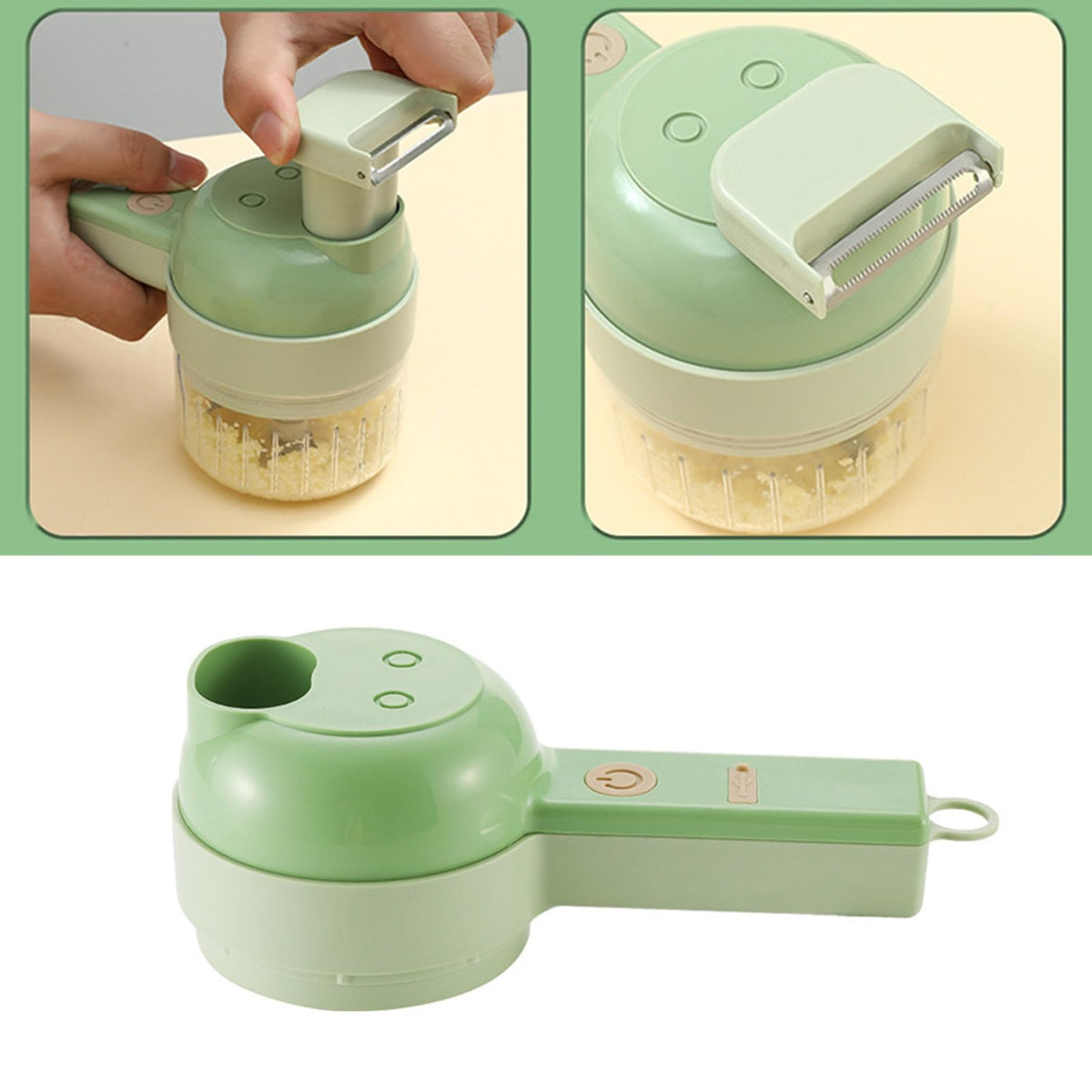 4 in 1 Handheld Electric Vegetable Cutter Set A666