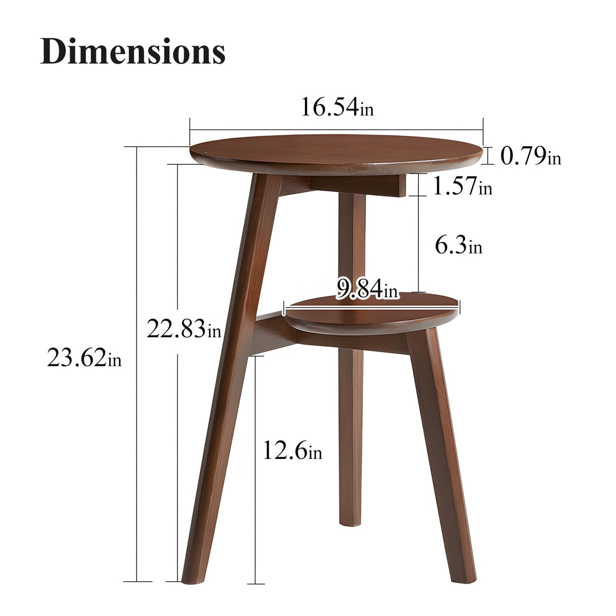 2-Tier Round Side Table T57413