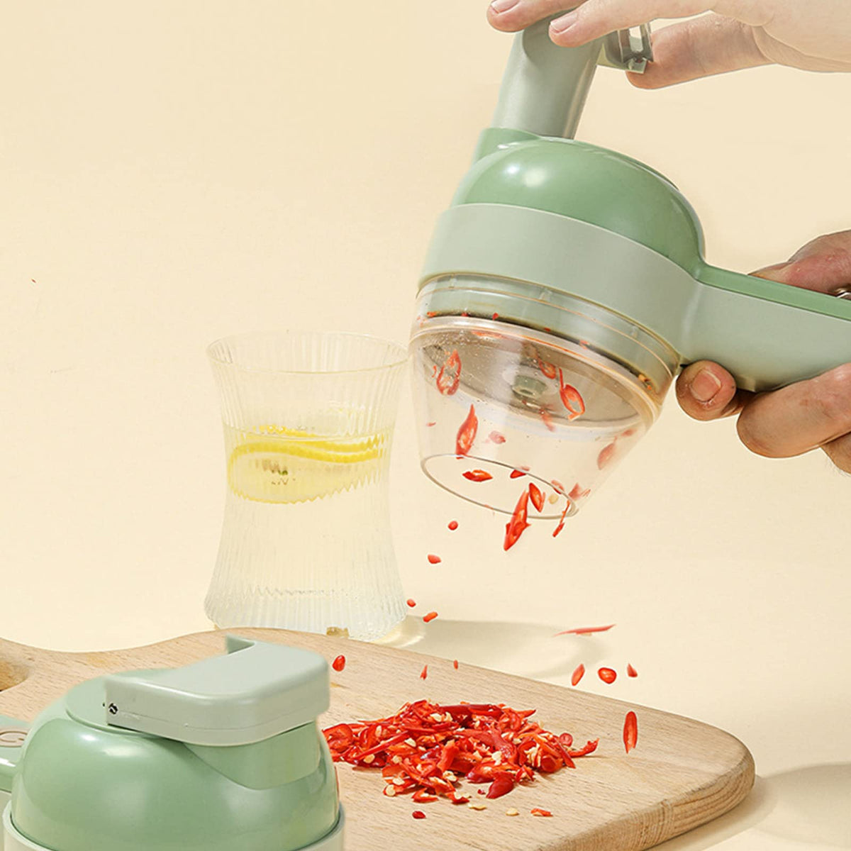4 in 1 Handheld Electric Vegetable Cutter Set A666
