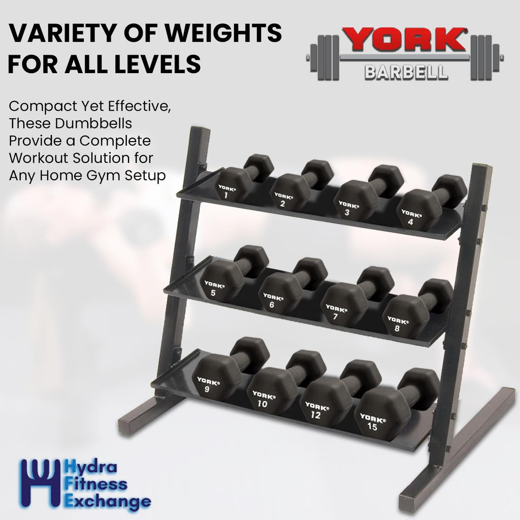 Neoprene Hexagon Dumbbells with Cast Ergo Handle 10lb Pack of 1 N4344