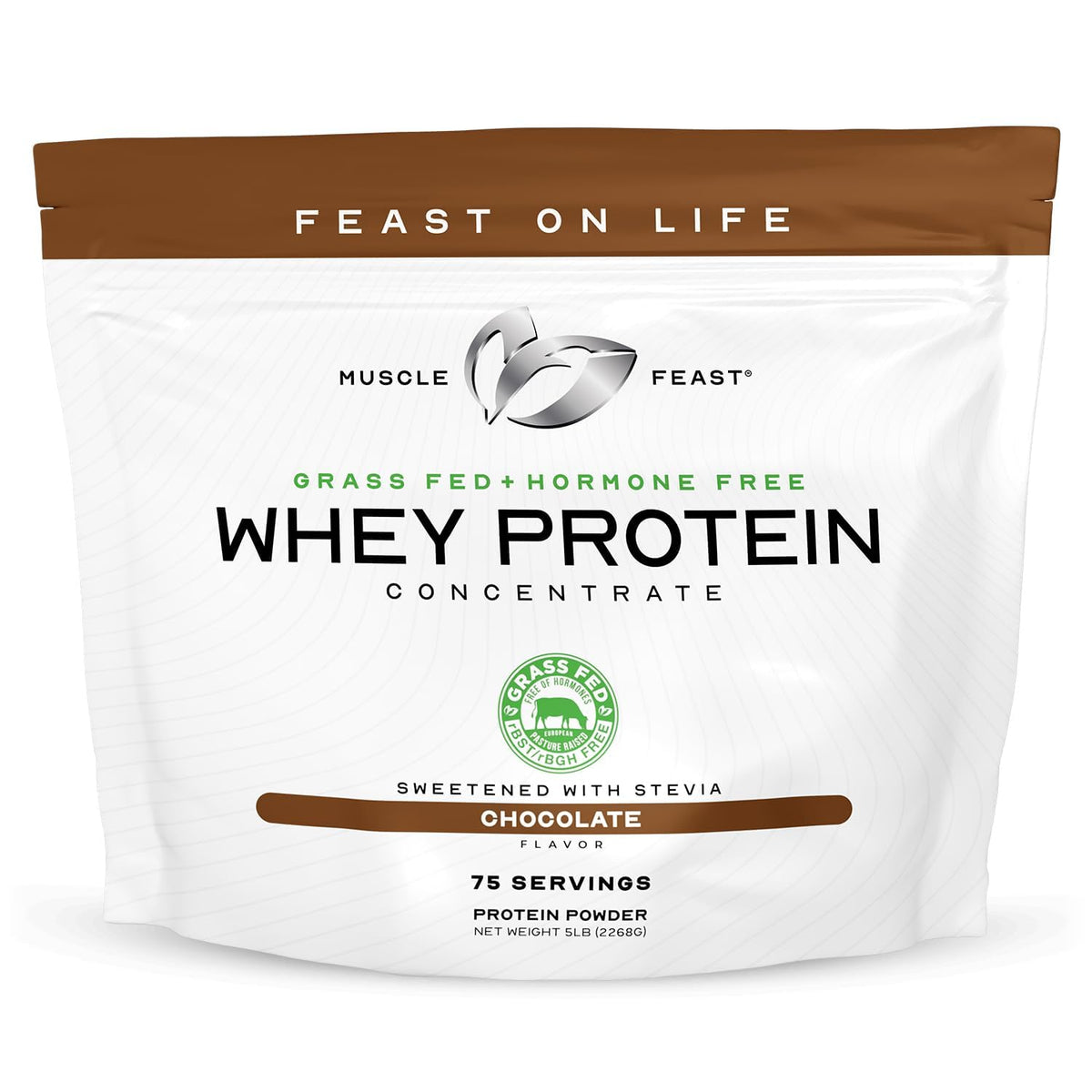 Grass-Fed Whey Protein Concentrate Powder, Chocolate (5lb) B349