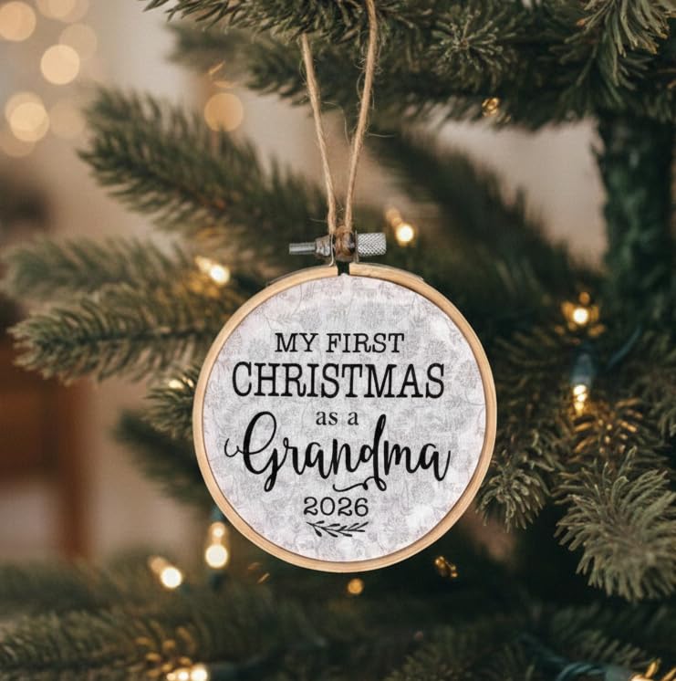 2026 Wood Embroidery Hoop Ornament 4 Inch C132682