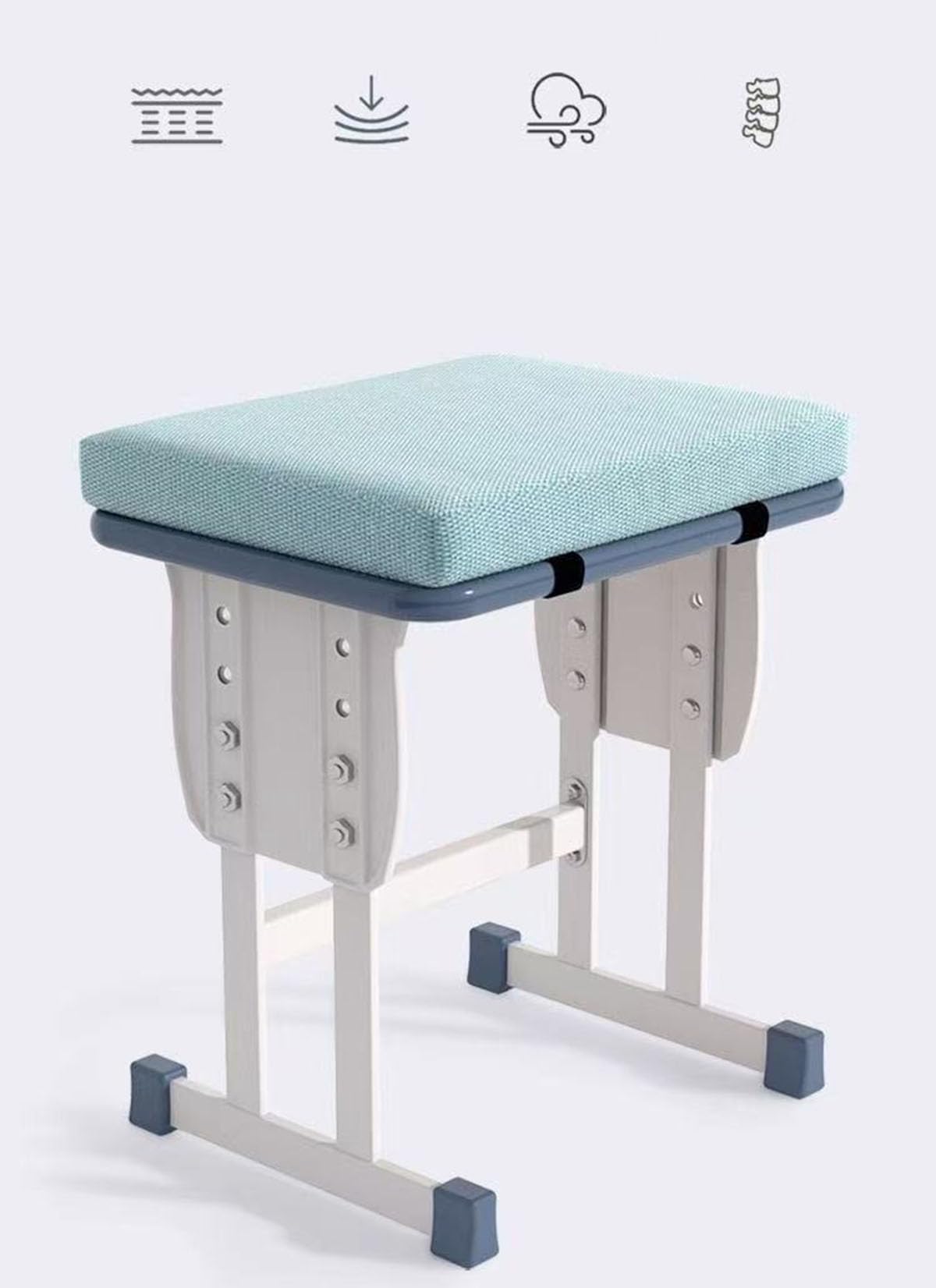 Rectangle Bench Stool Cushion 10x14 Inches Saddle Seat Cushion with Ties F72410
