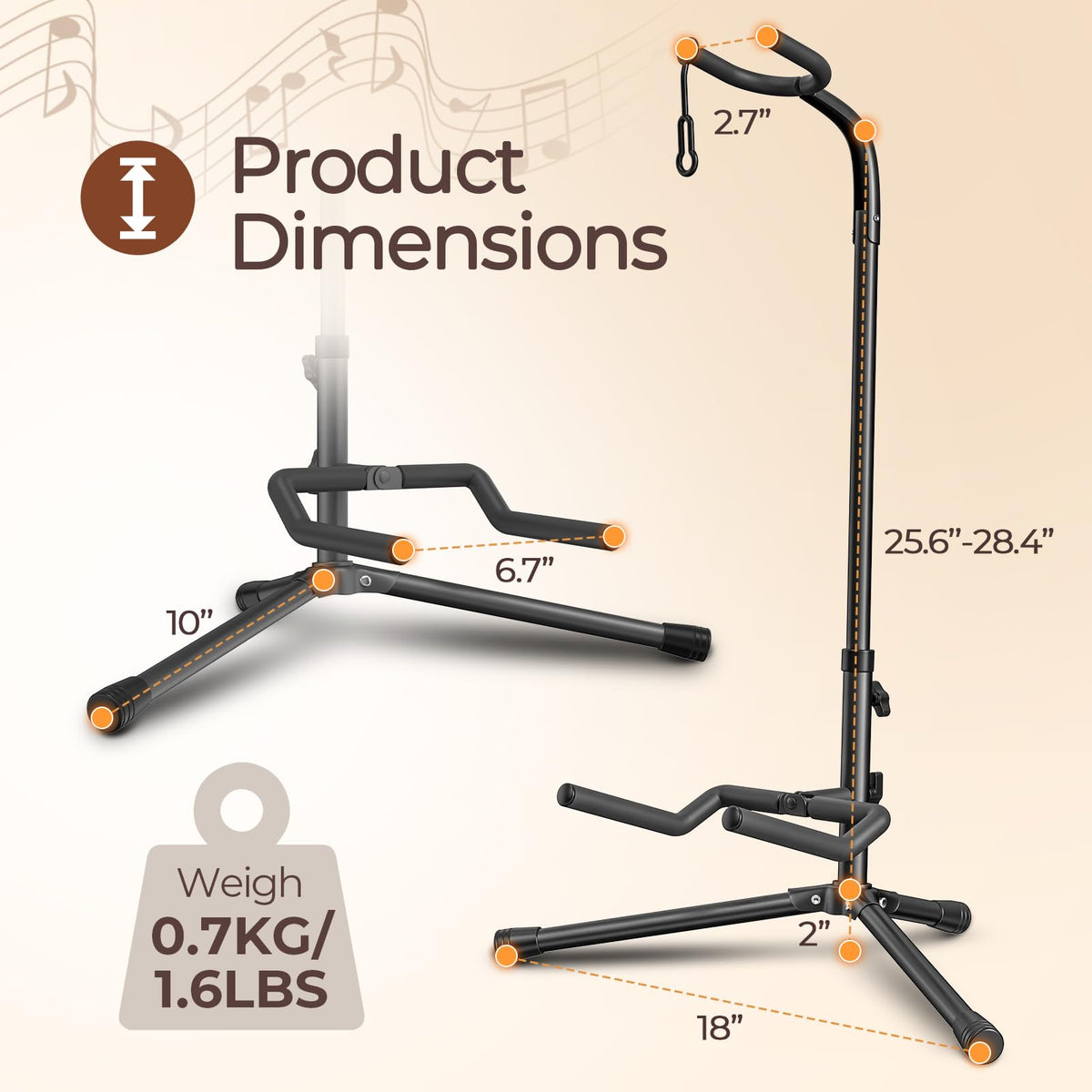 Adjustable Folding Guitar Stand J3182
