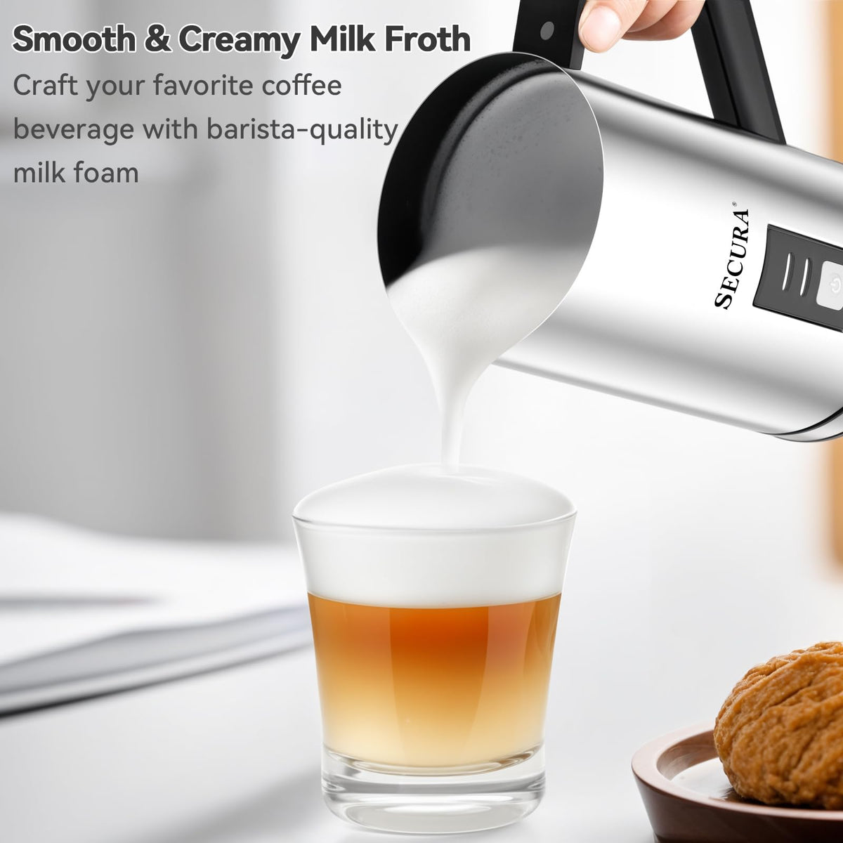 8.4oz Stainless Steel Milk Frother Y85446