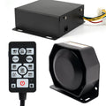 200W 12V 37 Tone Emergency Siren PA System Speaker Horn with Remote Control and Microphone A366039