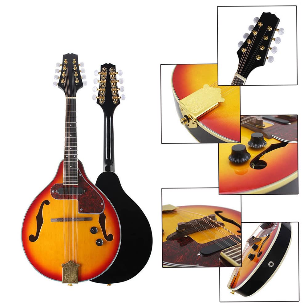 8 Strings Electric Mandolin with Cable and Cleaning Cloth J90289