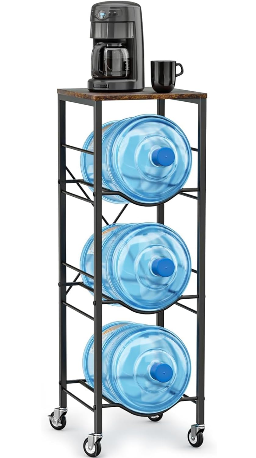 5 Gallon Water Jug Holder with Storage Shelves 3 Tier B7410