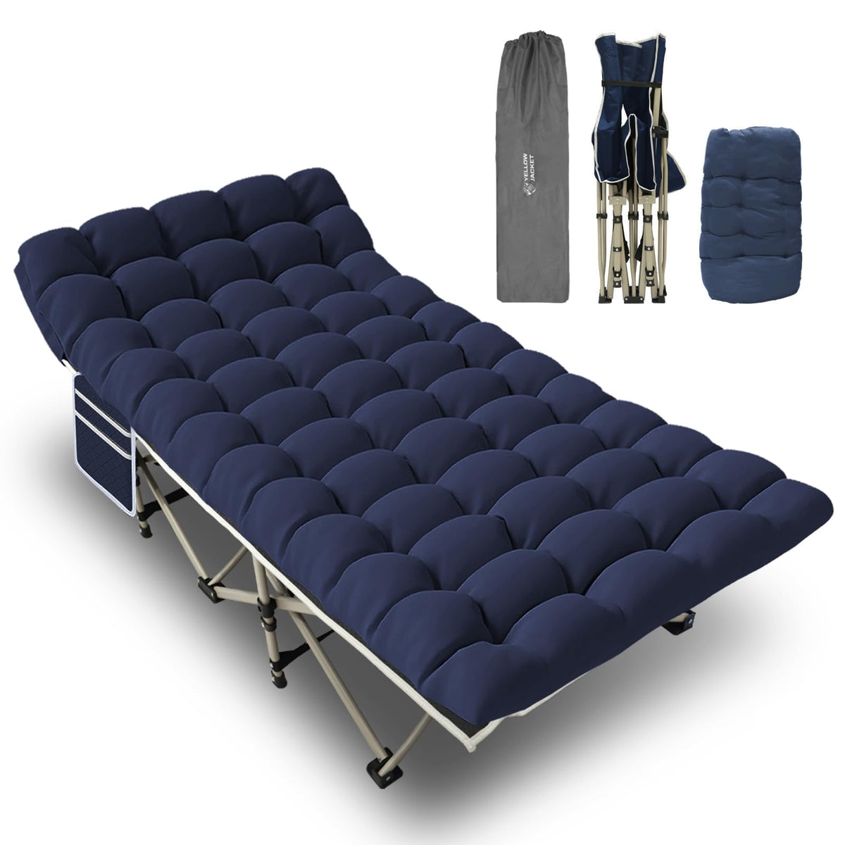 Folding Camping Cot with Mattress and Carry Bag U661