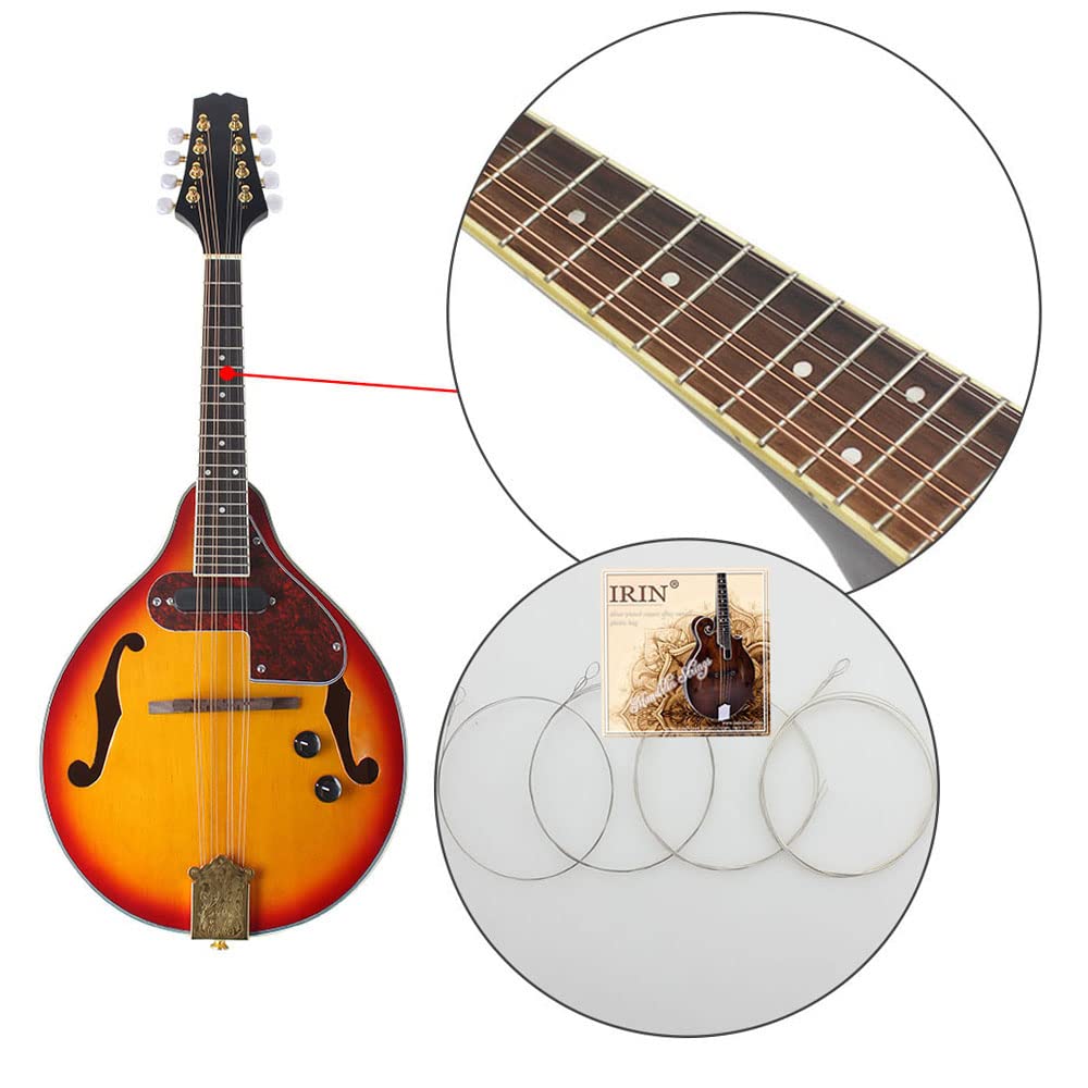 8 Strings Electric Mandolin with Cable and Cleaning Cloth J90289