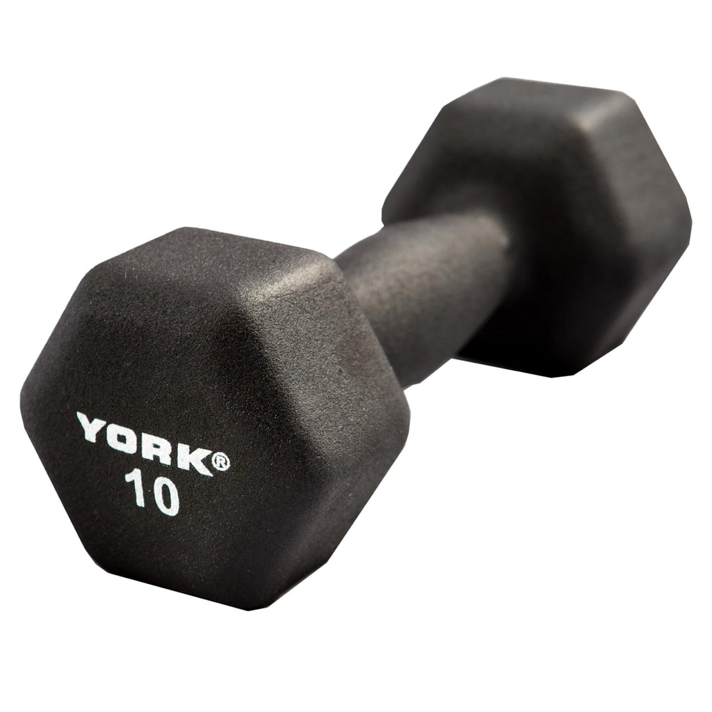 Neoprene Hexagon Dumbbells with Cast Ergo Handle 10lb Pack of 1 N4344