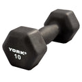 Neoprene Hexagon Dumbbells with Cast Ergo Handle 10lb Pack of 1 N4344