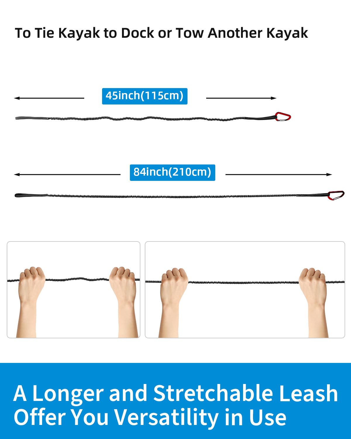 Stretchable Kayak Paddle Leash 4-7ft S661