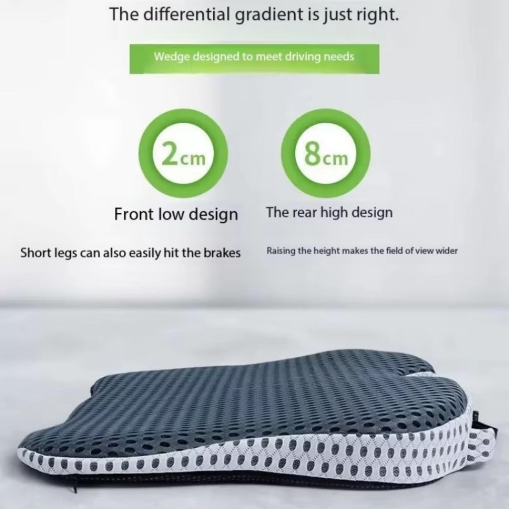 Memory Foam Booster Cushion Wedge Grey Y9749