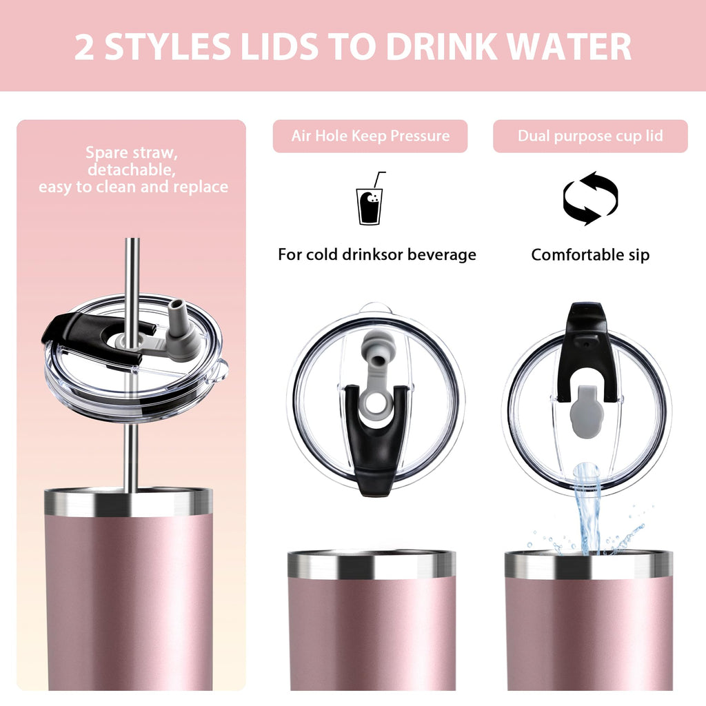 20 oz Insulated Tumbler with Straw Lid H31818