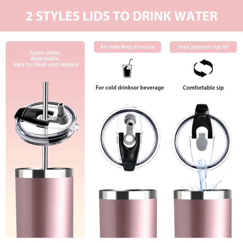 20 oz Insulated Tumbler with Straw Lid H31818