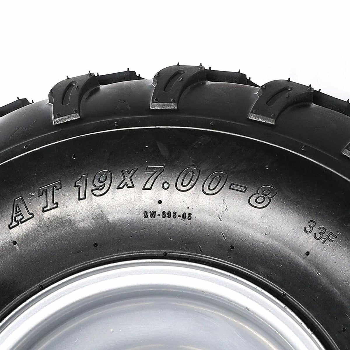 19x7-8 8 Inch All Terrain Tubeless Tire Wheel Assembly 4 Pack H130256