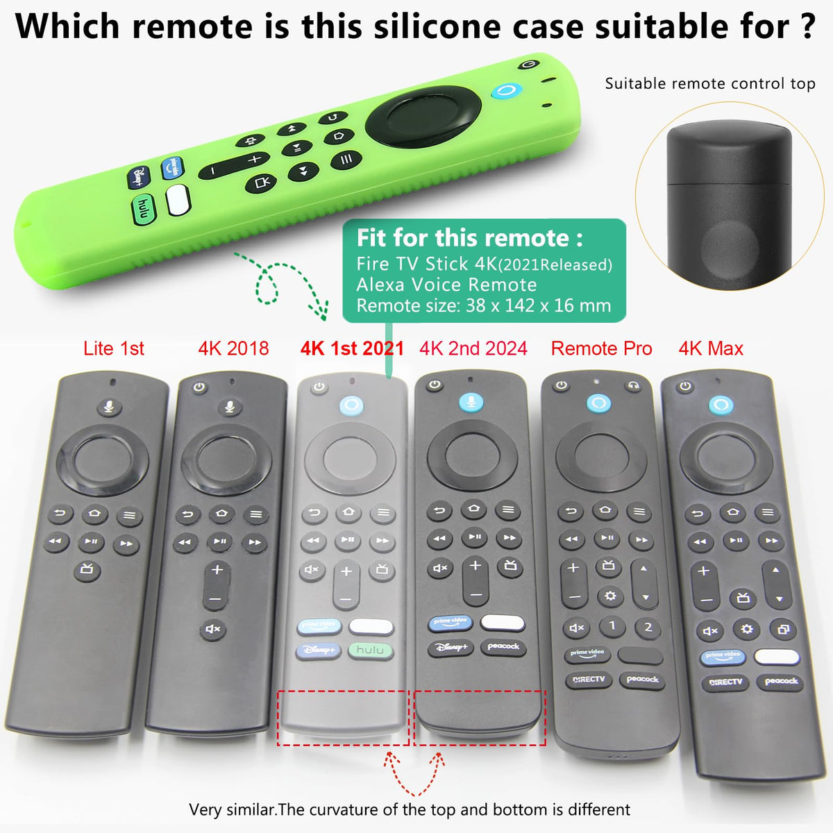 Silicone Remote Cover Case with Wrist Strap O2416