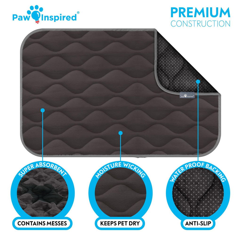 Washable Padded Crate Mats for Dogs Gray 29x18 Inch A789653