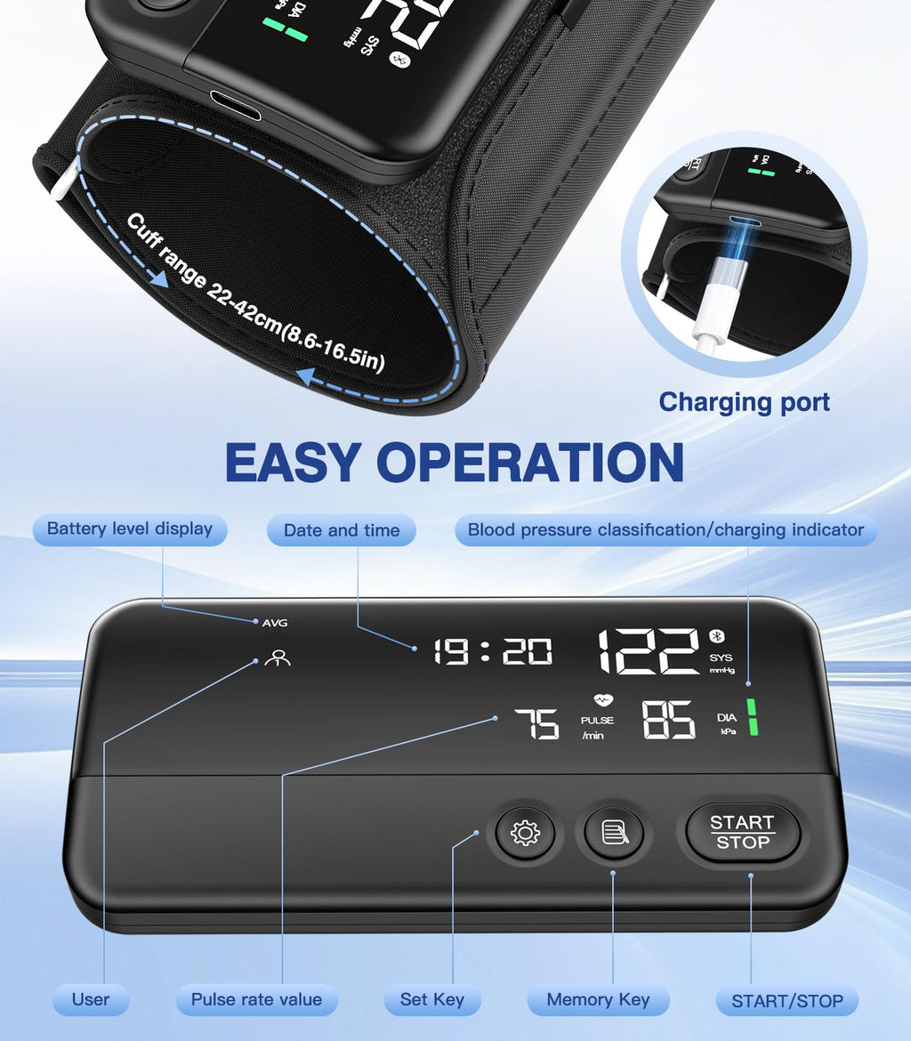 Upper Arm Blood Pressure Monitor with 8.6"-16.5" BP Cuff C129188
