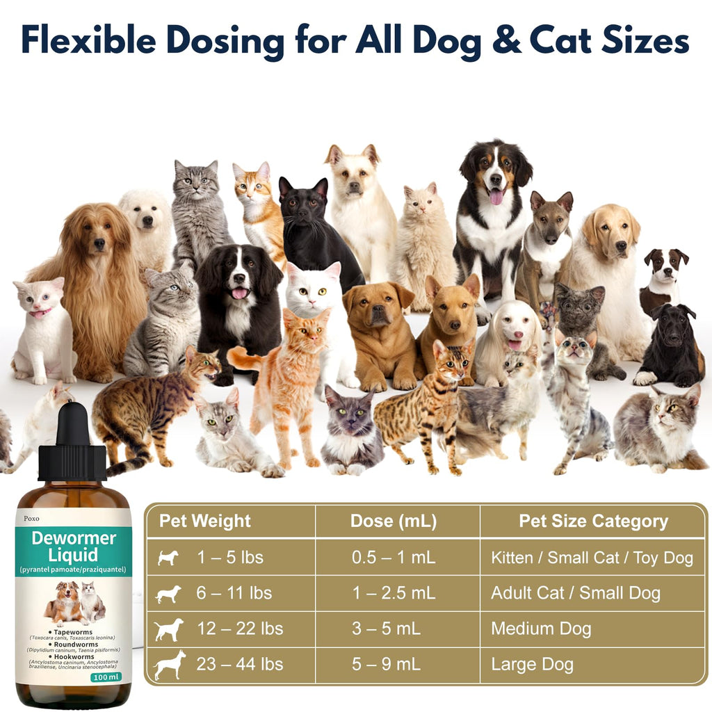 Broad Spectrum Dewormer Liquid for Cats and Dogs 100 mL Z12448