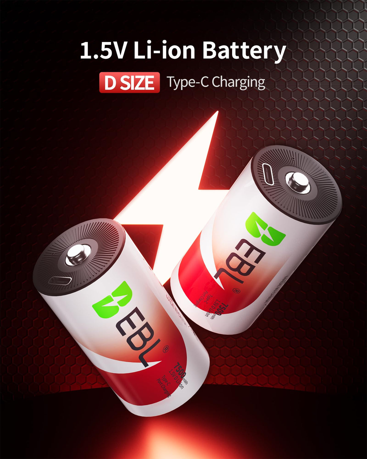 Rechargeable D Batteries 4 Pack V195324