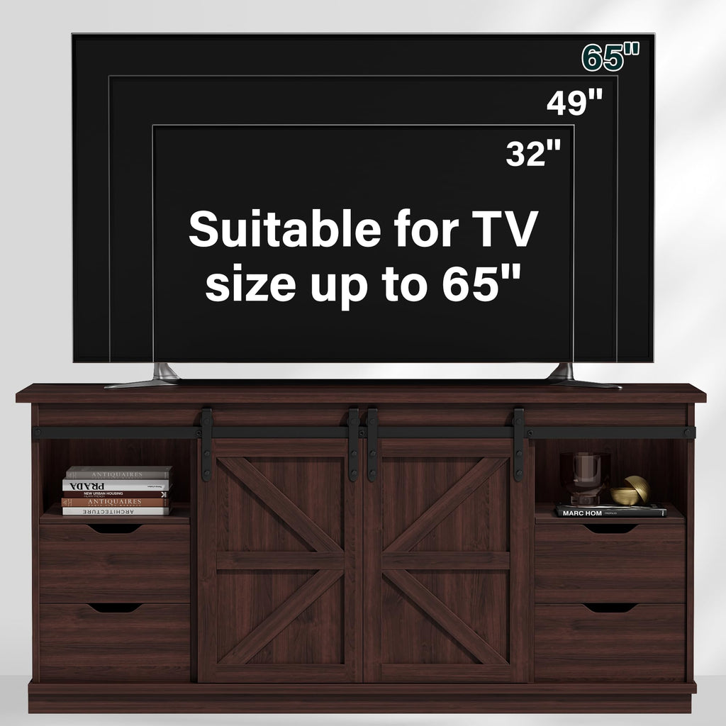 Rustic Oak 4 Drawer TV Stand G204