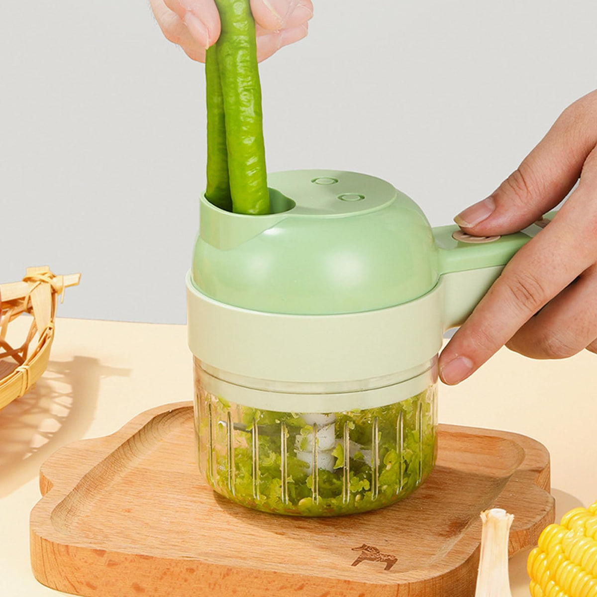 4 in 1 Handheld Electric Vegetable Cutter Set A666